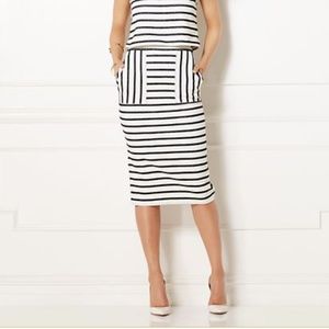 Eva Mendes Striped Pencil Skirt Size 4